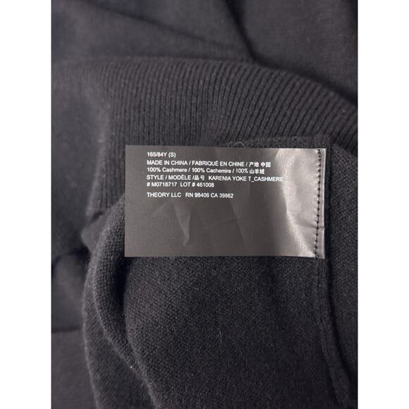 Theory Cashmere Sweater Small Mens Black Turtleneck Pullover - Picture 8 of 8